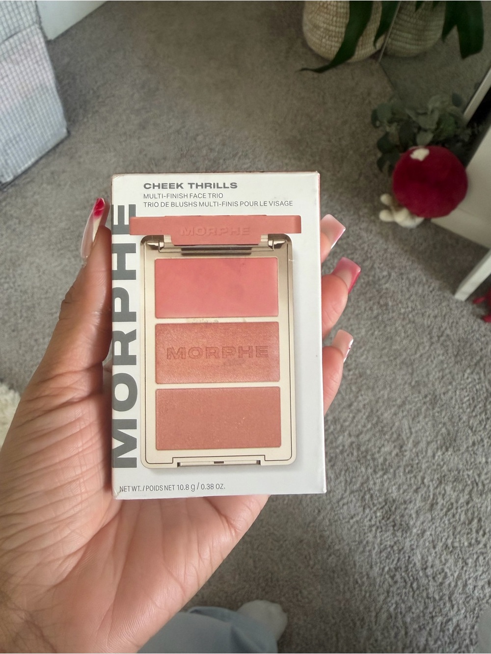 Morphe Cheek Thrills Blush Trio — Soft Pink, Rosy Pink, Peachy Pink